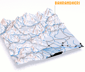 3d view of Bahrām Dheri