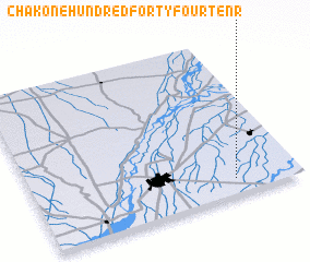 3d view of Chak One Hundred Forty-four-Ten R