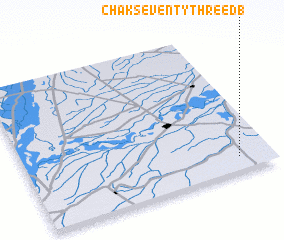 3d view of Chak Seventy-three D B