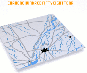 3d view of Chak One Hundred Fifty-eight-Ten R