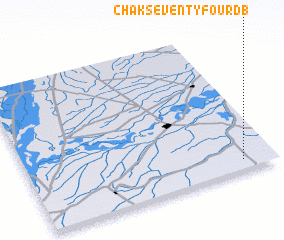 3d view of Chak Seventy-four D B