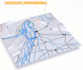 3d view of Dhok Ghulām Muhammad