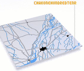 3d view of Chak One Hundred-Ten R