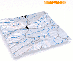 3d view of Amānpur Dhok