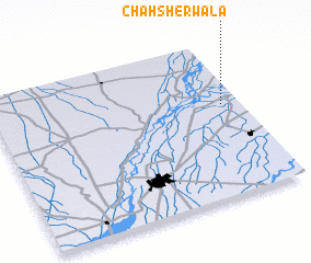 3d view of Chāh Sherwāla