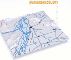 3d view of Quāidābād Colony