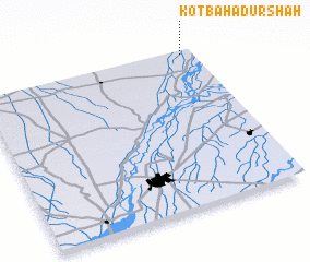 3d view of Kot Bahādur Shāh