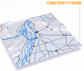 3d view of Chak Thirty-two MB