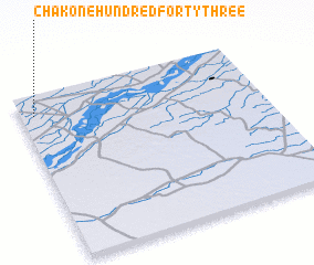 3d view of Chak One Hundred Forty-three