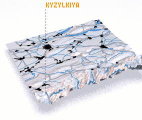 3d view of Kyzyl-Kiya