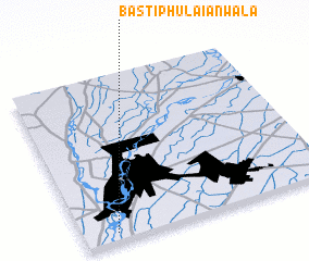 3d view of Basti Phulaiānwāla