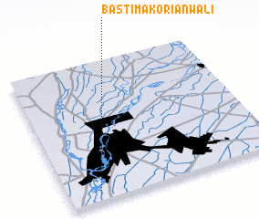 3d view of Basti Makoriānwāli