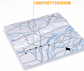 3d view of Chak Forty-seven MB
