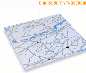 3d view of Chak Seventy-two-Seven R WB