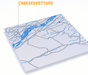 3d view of Chak Seventy-one