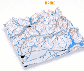 3d view of Maine