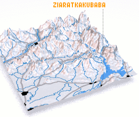 3d view of Ziārat Kāku Bāba