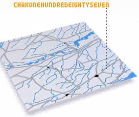 3d view of Chak One Hundred Eighty-seven