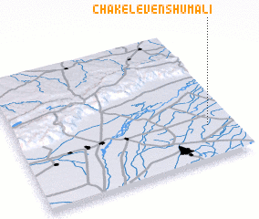 3d view of Chak Eleven Shumāli