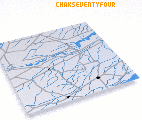 3d view of Chak Seventy-four