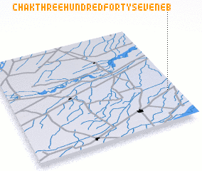 3d view of Chak Three Hundred Forty-seven EB