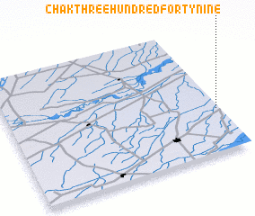 3d view of Chak Three Hundred Forty-nine