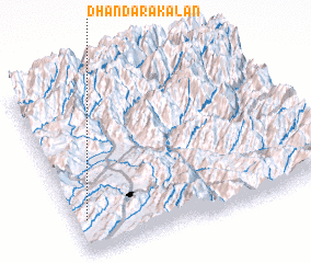 3d view of Dhandāra Kalān