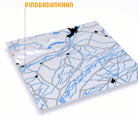 3d view of Pind Dādan Khān