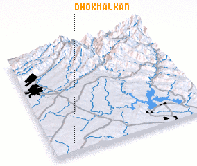 3d view of Dhok Mālkān