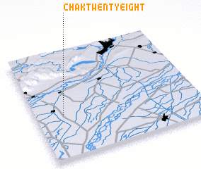 3d view of Chak Twenty-eight