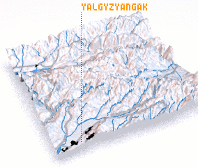 3d view of Yalgyz-Yangak