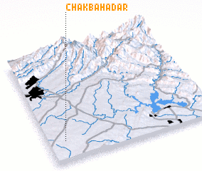 3d view of Chak Bahādar