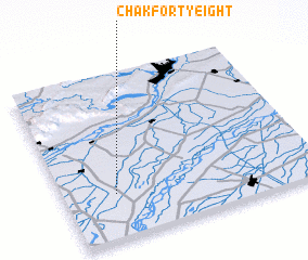 3d view of Chak Forty-eight