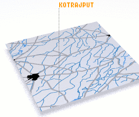 3d view of Kot Rājput