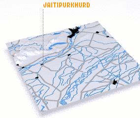 3d view of Jaitipur Khurd
