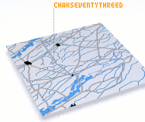 3d view of Chak Seventy-three D