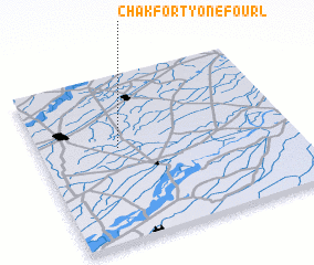 3d view of Chak Forty-one Four L