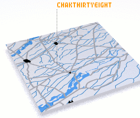 3d view of Chak Thirty-eight