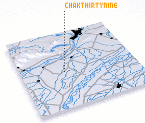 3d view of Chak Thirty-nine