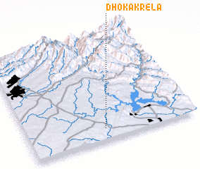 3d view of Dhok Akrela