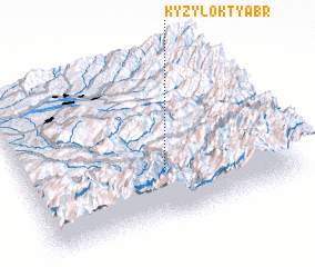 3d view of Kyzyl-Oktyabrʼ