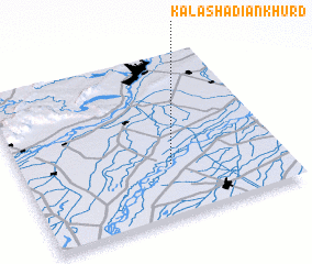 3d view of Kāla Shādiān Khurd