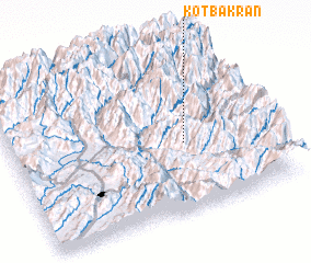 3d view of Kot Bākrān