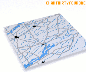 3d view of Chak Thirty-four-One A L