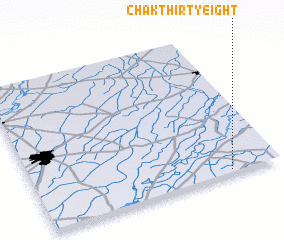 3d view of Chak Thirty-eight