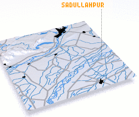 3d view of Sādullāhpur