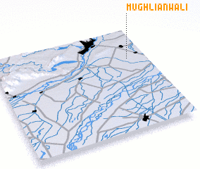 3d view of Mughliānwāli