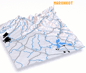 3d view of Māroh Kot