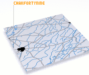 3d view of Chak Forty-nine