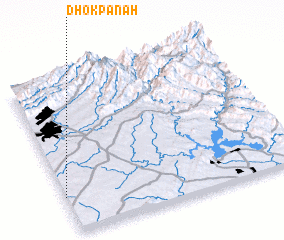 3d view of Dhok Panāh